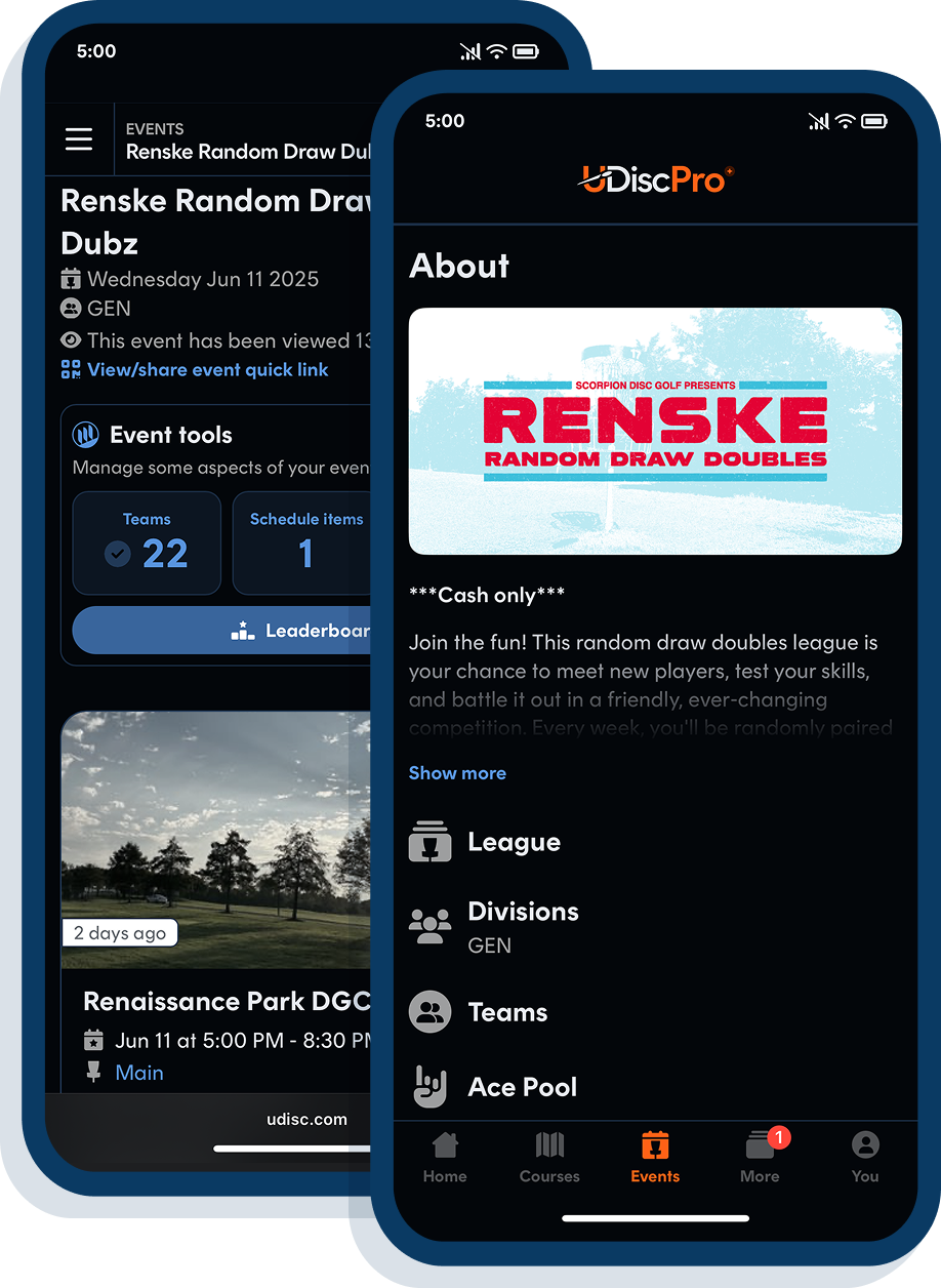 Run leagues and events
