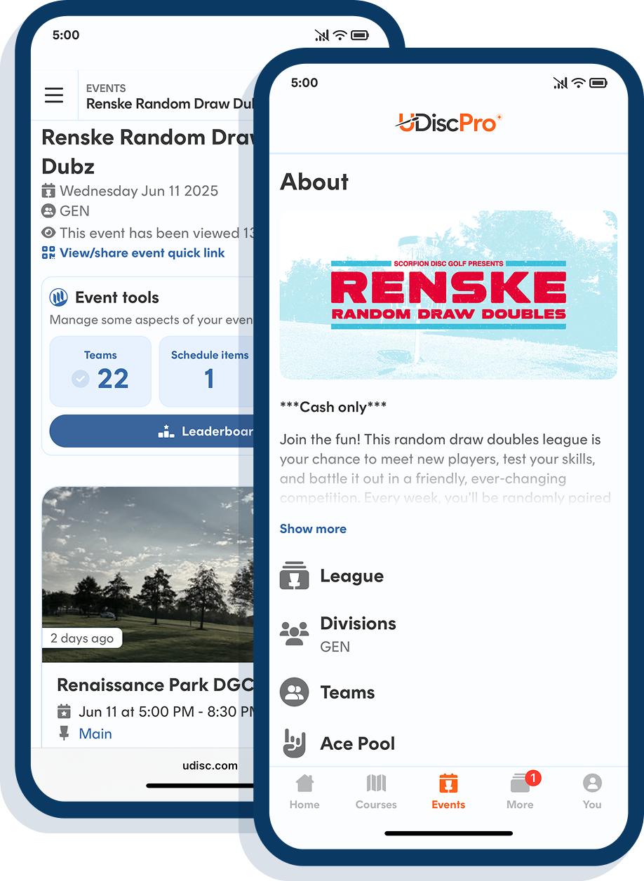 Run leagues and events